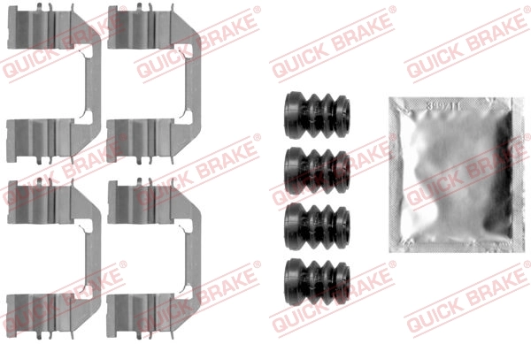 Kit de molas de fixação de sapatas de disco dianteiras para Chevrolet Aveo III T300