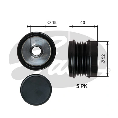 Polia do gerador para Mercedes A  W176