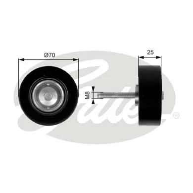  Rolo parasita da correia de transmissão Mazda 6 carrinha (GY) (2002 - 2007) 