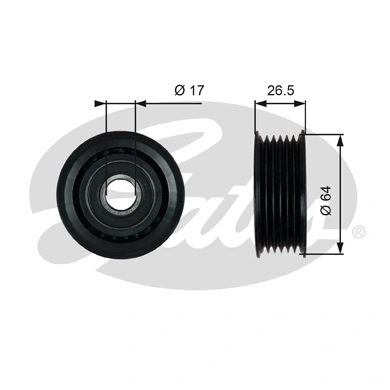 Compre T38099 Gates Rolo parasita da correia de transmissão