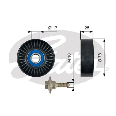  Rolo parasita da correia de transmissão Peugeot 307 CC conversível (3B) (2003 - 2009) CC