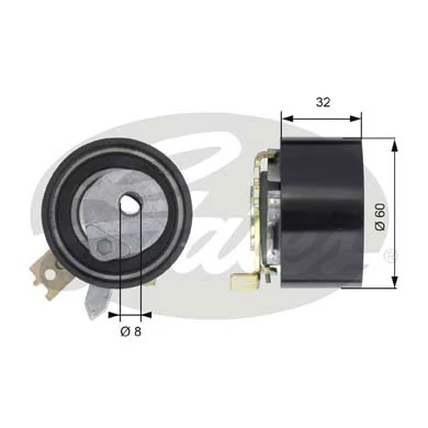 Compre T43014 Gates Rolo de reguladora de tensão da correia do mecanismo de distribuição de gás