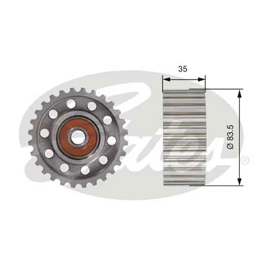 Rolo parasita da correia do mecanismo de distribuição de gás para Toyota Hilux  N