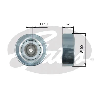 Compre T36495 Gates Rolo parasita da correia de transmissão