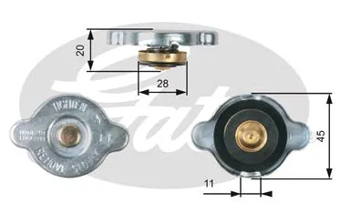  Tampa (tampão) do radiador Subaru Legacy III sedan (BE, BH) (1998 - 2003) III