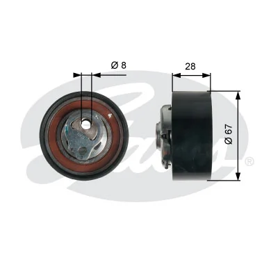 Compre T43136 Gates Rolo de reguladora de tensão da correia do mecanismo de distribuição de gás