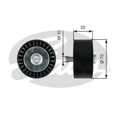Compre T36748 Gates Rolo parasita da correia de transmissão