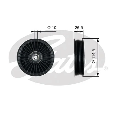 1340827 General Motors Rolo parasita da correia de transmissão