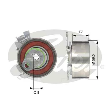  Rolo de reguladora de tensão da correia do mecanismo de distribuição de gás Opel Frontera B SUV (6B) (1998 - 2003) B