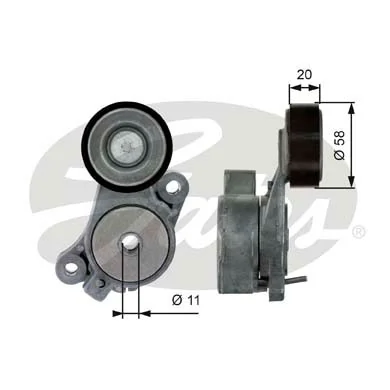 Compre T39040 Gates Rolo de reguladora de tensão da correia de transmissão
