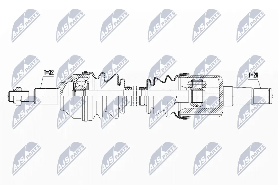 Semieixo (acionador) dianteiro esquerdo Chrysler K68079565AB preço, a partir de 136,01 USD