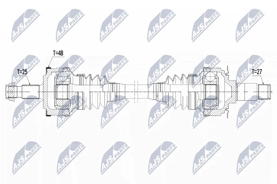 Semieixo traseiro para Mercedes C  W203