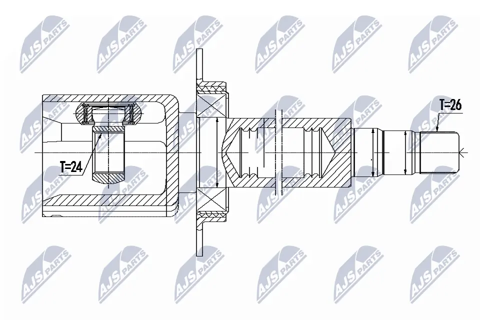 Junta homocinética interna dianteira direita Volvo 36051321