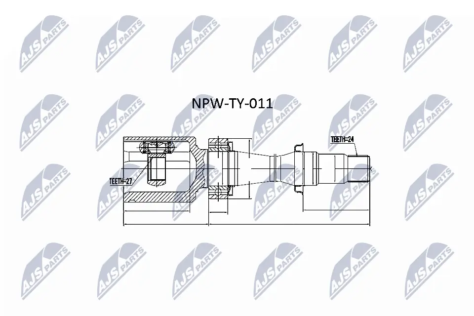 NPWTY011 NTY Junta homocinética interna dianteira direita