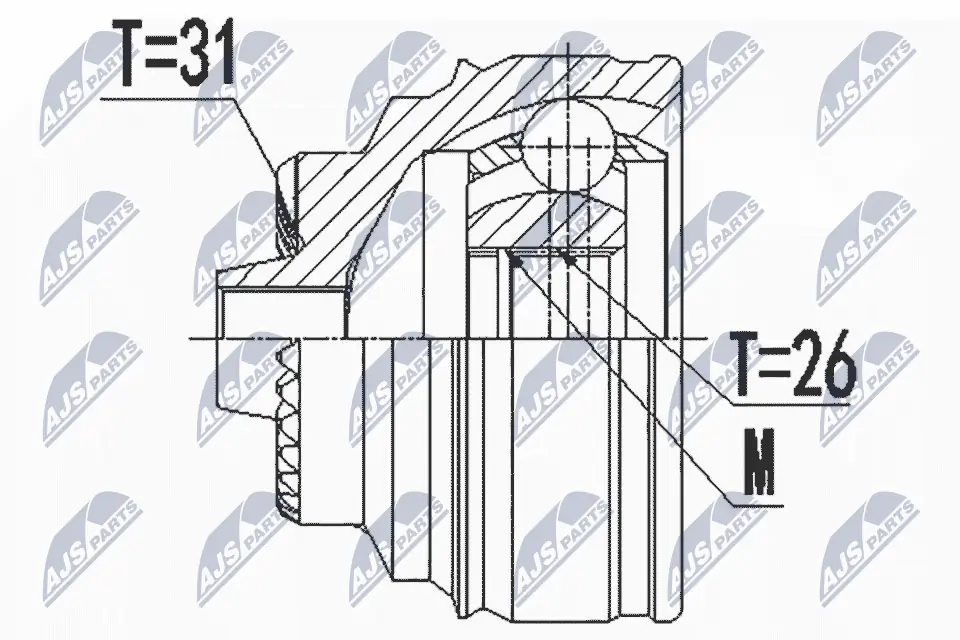 Junta homocinética externa dianteira para BMW X1  F48