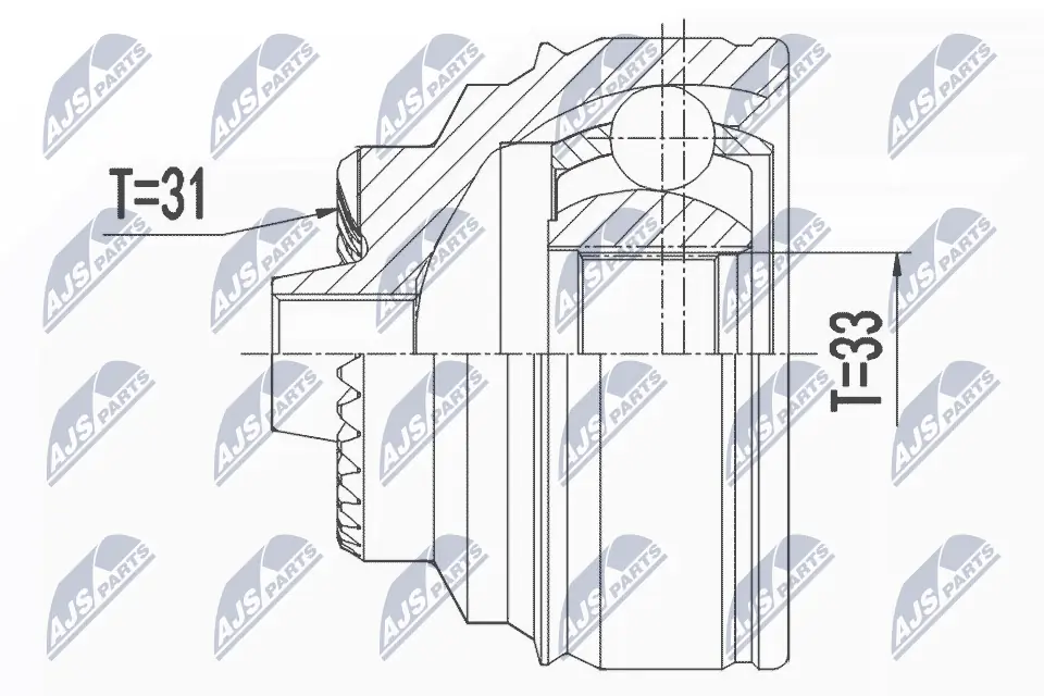Junta homocinética externa dianteira para Mini Cooper  F57