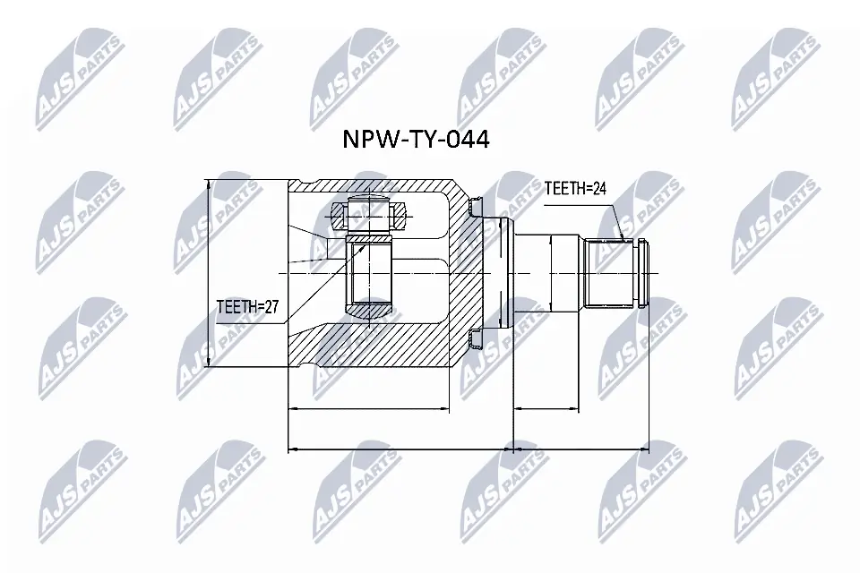 NPWTY044 NTY Junta homocinética interna dianteira esquerda
