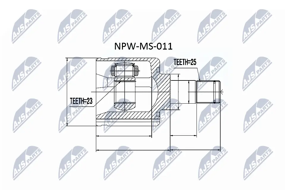 NPWMS011 NTY Junta homocinética interna dianteira