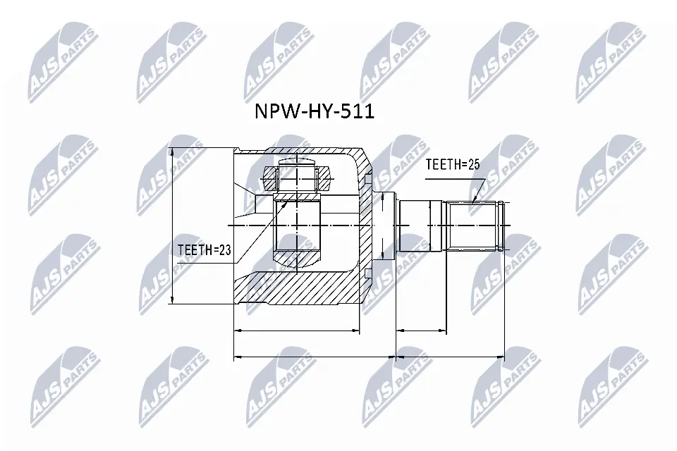 NPWHY511 NTY Junta homocinética interna dianteira