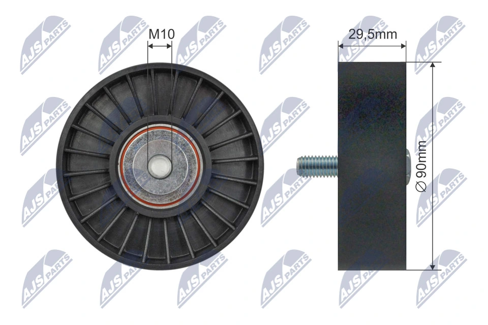  Rolo de reguladora de tensão da correia do mecanismo de distribuição de gás Ford Escort '95 сaixa (AVL) (1995 - 2001) '95