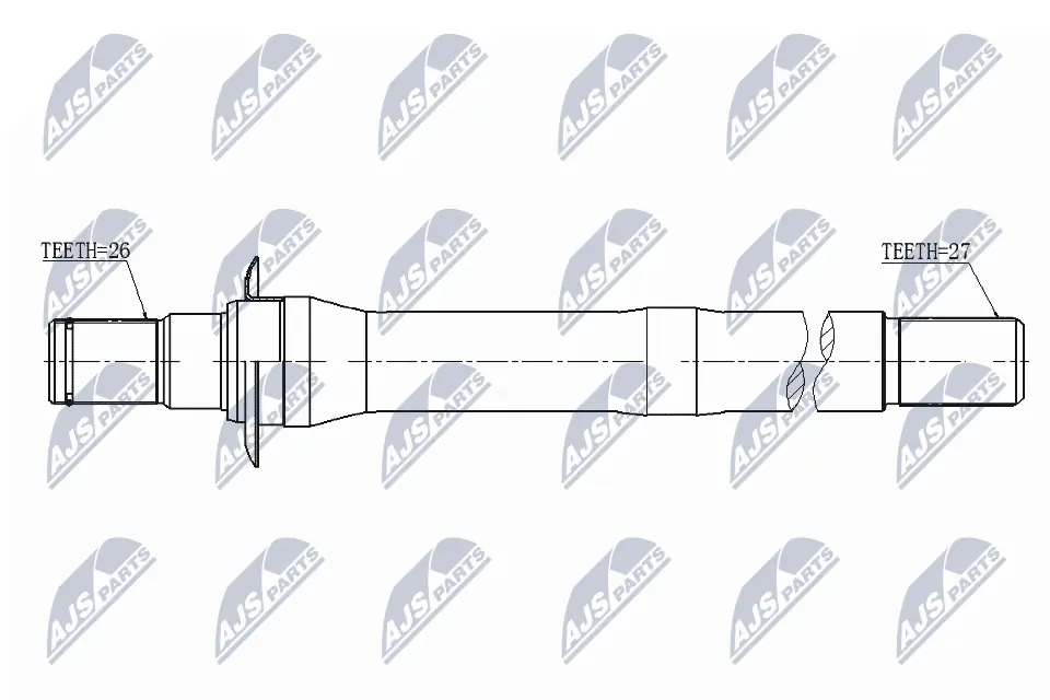 Veio de acionamento do semieixo intermédio NTY NWPHY506 preço, a partir de 82,48 USD