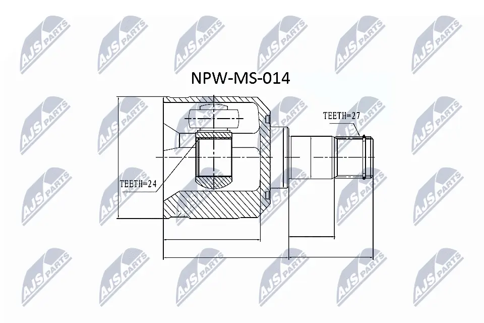NPWMS014 NTY Junta homocinética interna dianteira