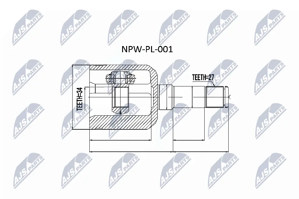 NPWPL001 NTY Junta homocinética interna dianteira