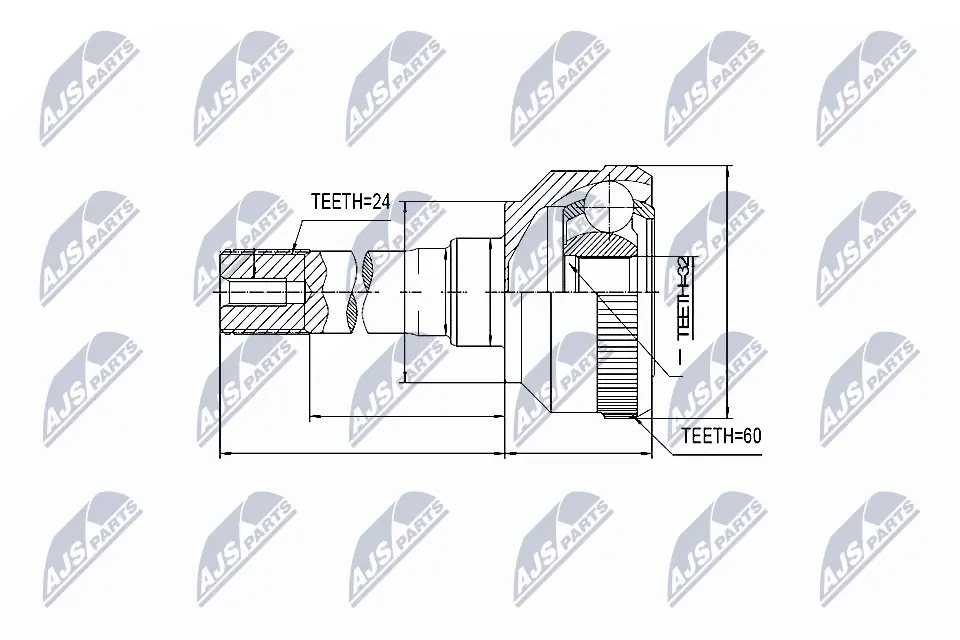 Junta homocinética externa dianteira para Land Rover Discovery I LG, LJ