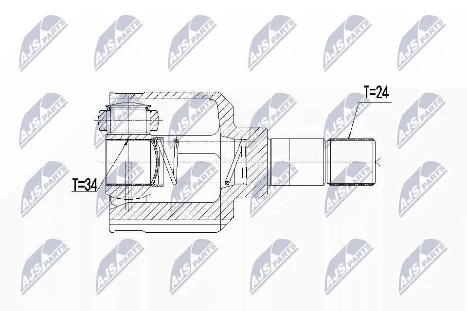  Junta homocinética externa dianteira Citroen C4 Cactus SUV (2014 - 2026) Cactus