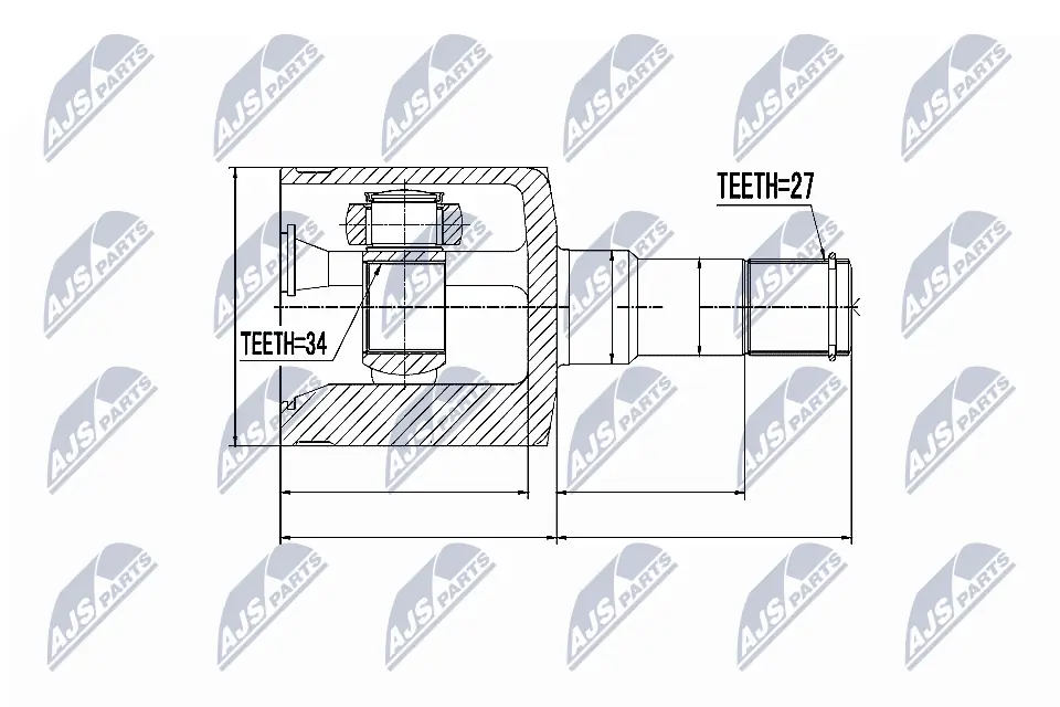 Junta homocinética interna dianteira esquerda Peugeot/Citroen 93743415