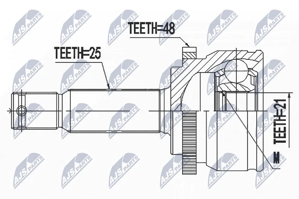  Junta homocinética externa dianteira Hyundai I20 I hatchback (PB) (2008 - 2012) I