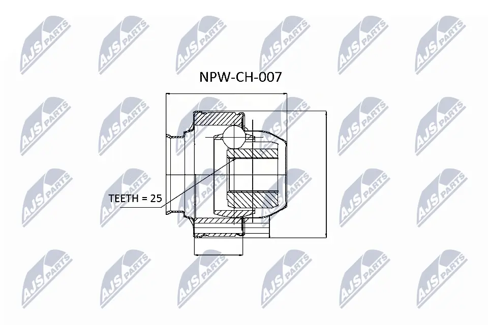 NPWCH007 NTY Junta homocinética interna dianteira