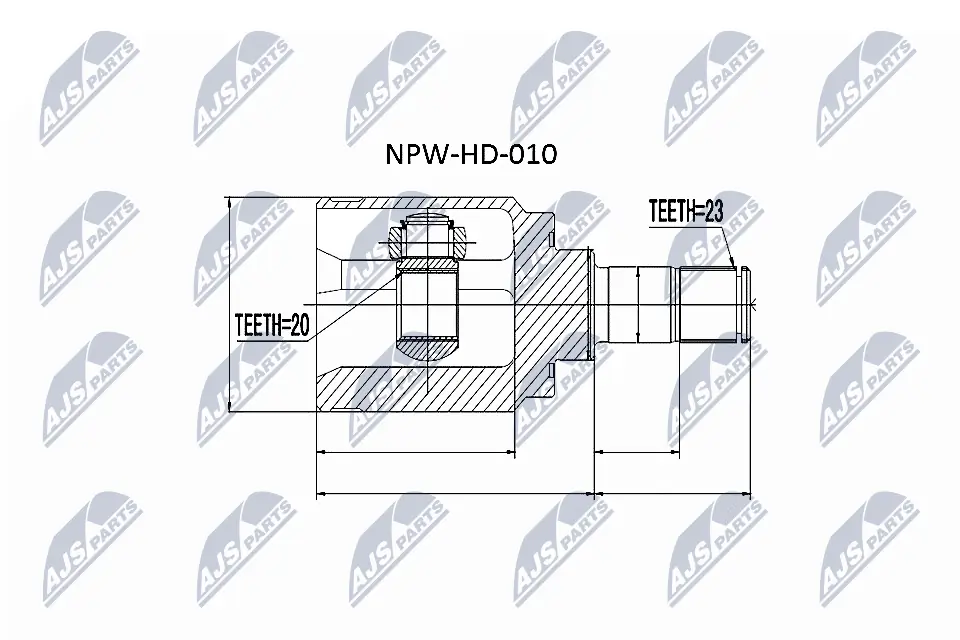 NPWHD010 NTY Junta homocinética interna traseira
