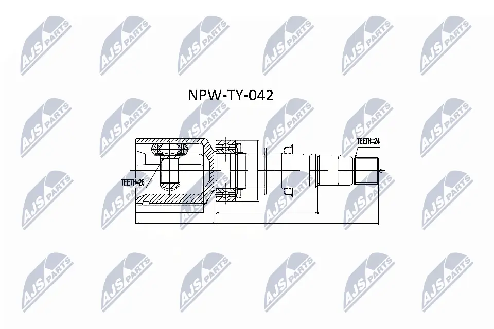 NPWTY042 NTY Junta homocinética interna dianteira