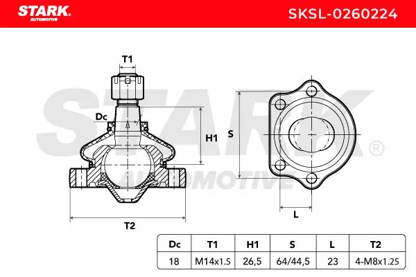 SKSL0260224 Market (OEM) Suporte de esfera superior