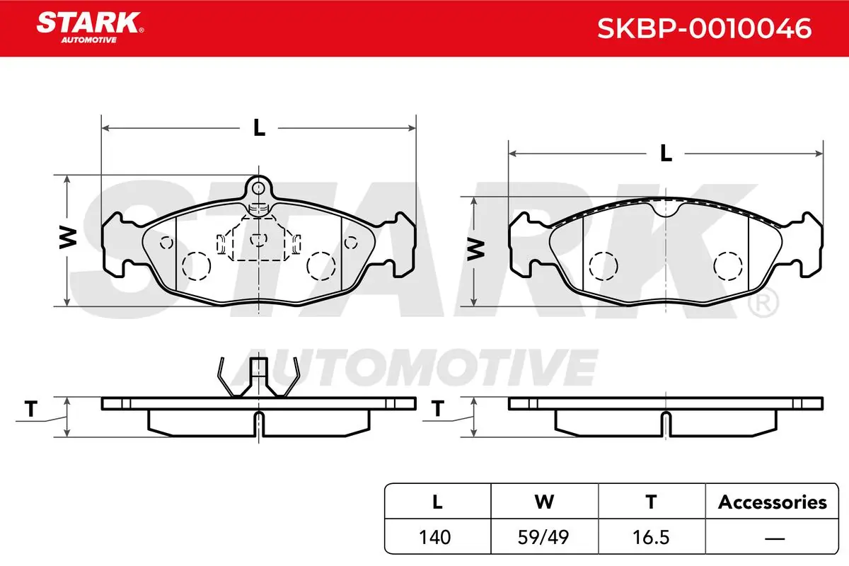 Sapatas do freio dianteiras de disco para Opel Astra 51, 52, F35, M35