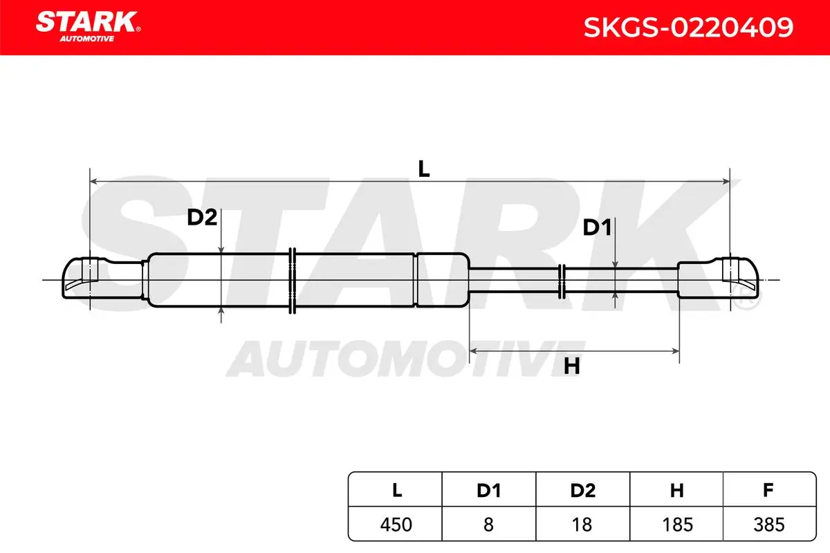 SKGS0220409 Market (OEM) Amortecedor de tampa de porta-malas (de 3ª/5ª porta traseira)