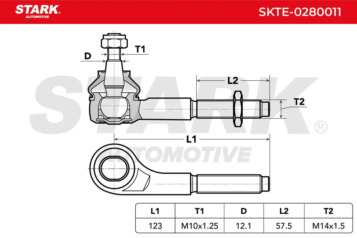 Ponta externa da barra de direção para Peugeot 206 2E, K