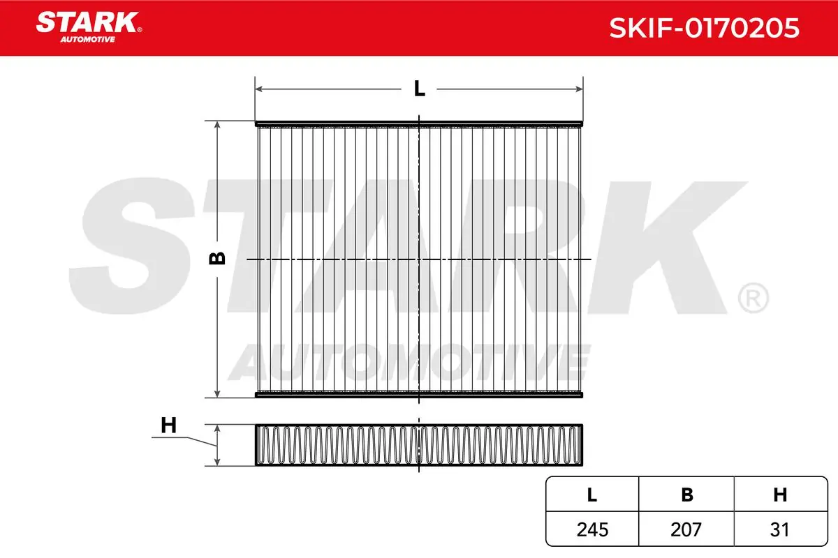 SKIF0170205 Market (OEM) Filtro de salão