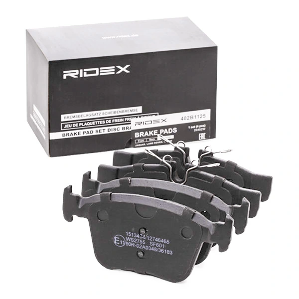 Sapatas do freio traseiras de disco Ridex 402B1125 preço, a partir de 26,79 USD