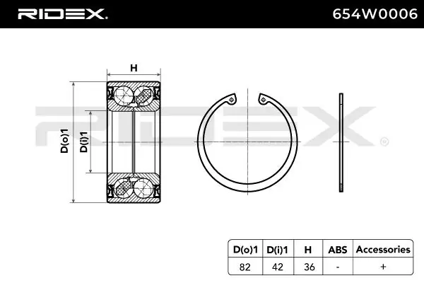Compre 654W0006 Ridex Rolamento de cubo dianteiro