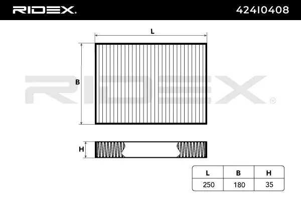 Filtro de salão Ridex 424I0408 preço, a partir de 14,05 USD