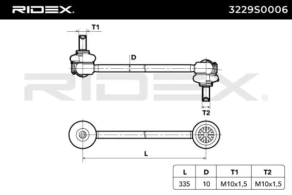Compre 3229S0006 Ridex Montante de estabilizador dianteiro