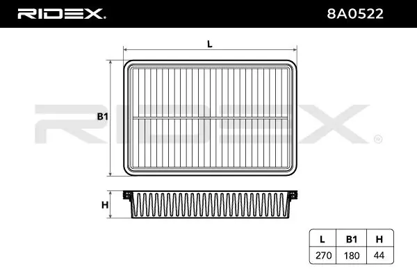 Filtro de ar Ridex 8A0522 preço, a partir de 11,18 USD