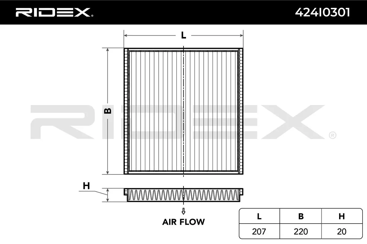 424I0301 Ridex Filtro de salão