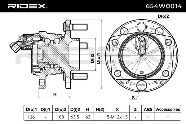 Cubo traseiro para Jaguar X-type CF1