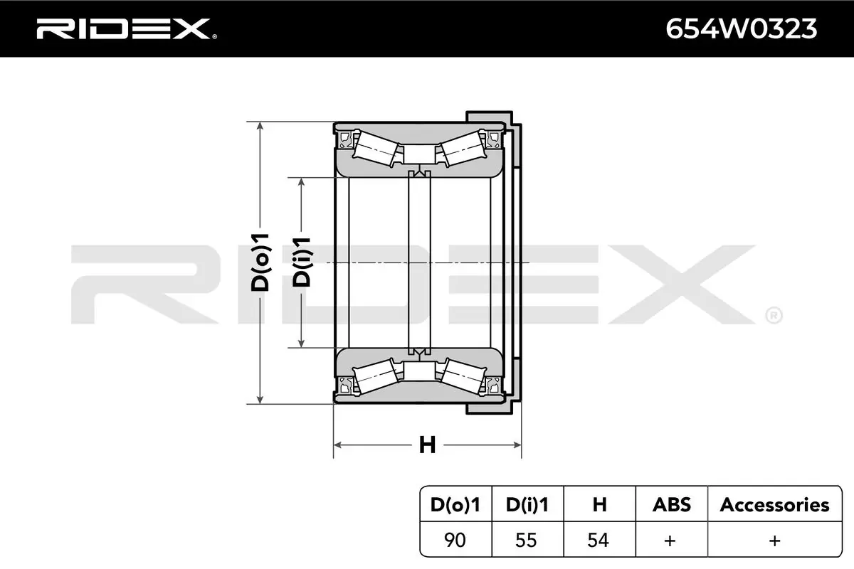 Compre 654W0323 Ridex Rolamento de cubo dianteiro