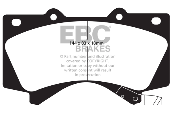 DP51815NDX EBC Brakes Sapatas do freio dianteiras de disco