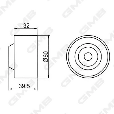 Compre GT10050 GMB Rolo parasita da correia do mecanismo de distribuição de gás