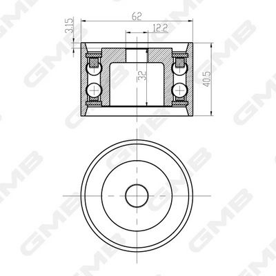 Compre Rolo parasita da correia do mecanismo de distribuição de gás Toyota Land Cruiser 